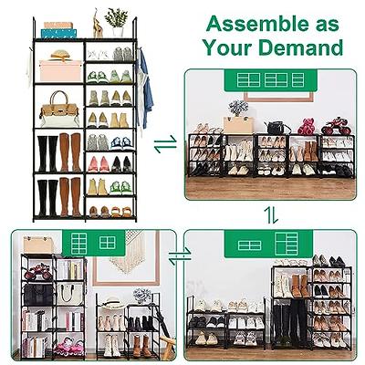  Huolewa Large Shoe Rack Storage Organizer, 4 Row/3 Row 9 Tier  Large Shoes Rack for Entryway Closet, Free Standing Shoes Shelf Stand :  Home & Kitchen