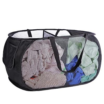 Freestanding Laundry Basket,strong Mesh Pop-up Laundry Hamper, Collapsible  Laundry Basket Easy Storage,bathroom, Dorm