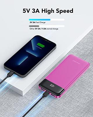 SHARGE Flow Mini Portable Charger Power Bank 5000mAh Built-in USB-C Cable