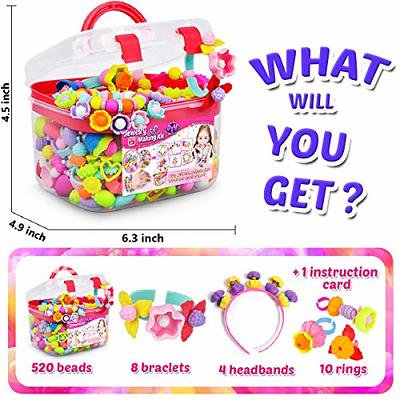 FUNZBO 500+ Snap Pop Beads for Kids Jewelry Making - Toys for