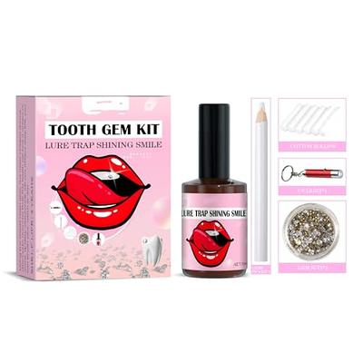 SAINGACE Teeth Gems Kit with Glue and Light, Tooth Crystal Set with Curing  Lamp and Glue