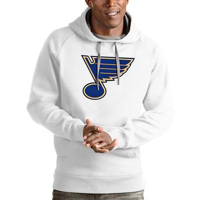 Antigua Women's St. Louis Blues Metallic Logo Victory Pullover Hoodie