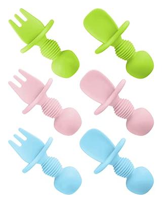 Hsei 12 Pcs Silicone Baby Feeding Forks and Spoons Set Including 6 Spoons  and 6 Forks First Stage Led Weaning Self Feeding Supplies Silicone Baby  Utensils Baby Spoons Self Feeding 6 Months - Yahoo Shopping