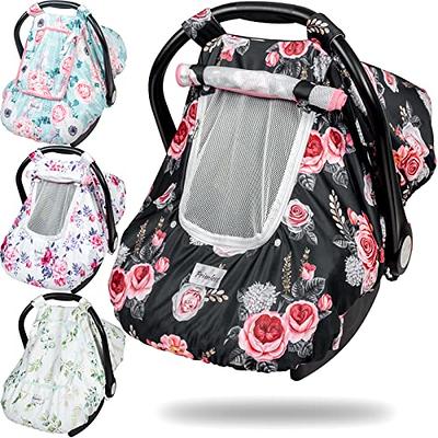 Car Seat Canopy- Cotton Baby Car Seat Covers has Peep Windows and  Breathable Mesh( Carrying Pouch for Easy Storage)- Stretchy Car Seat Covers  for Babies Fit All Baby Car Seat - Yahoo
