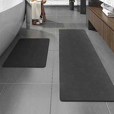 Absorbent Floor Mat Bathroom Door Carpet Bathroom Non-slip Mat Entry Door  Foot Mat (gray)