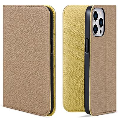 Snakehive iPhone 14 Pro Max Genuine Leather Wallet Case | Card Holder &  Flip Stand Folio Cover | (Brown)