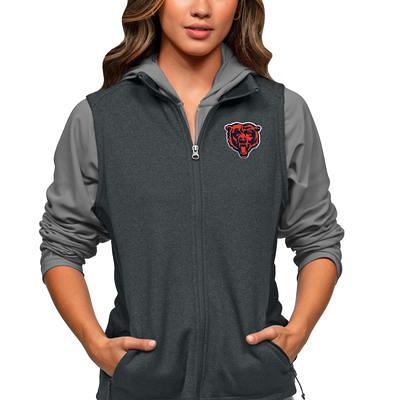 Men's Chicago Bears Antigua Heather Navy Fortune Quarter-Zip