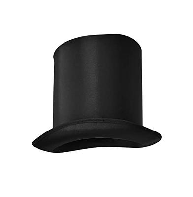 black satin top hat