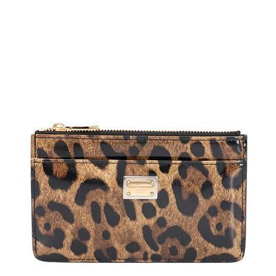 Women's Leopard Print Leather Wallet by Dolce & Gabbana