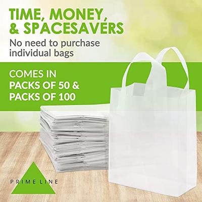 Prime Line Packaging Clear Plastic Bags with Handles Retail Bags