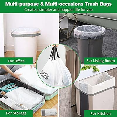 4 Gallon Trash Bags Drawstring, Small Garbage Bags Unscented, Extra Strong  Trash