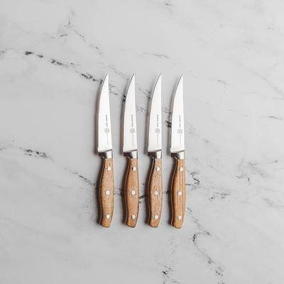 Schmidt Brothers Cutlery 4 Pc Acacia Series Forged Stainless Steel Steak  Knife Set; Acacia Wood Handles - Yahoo Shopping