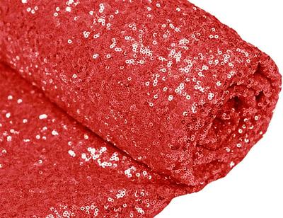 Red Mini Sequin Fabric