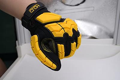 AIGEVTURE Anti Vibration Work Gloves Men TPR Impact Reducing Mechanic  Gloves SBR Fingers & Palm Padded Safety Work Gloves