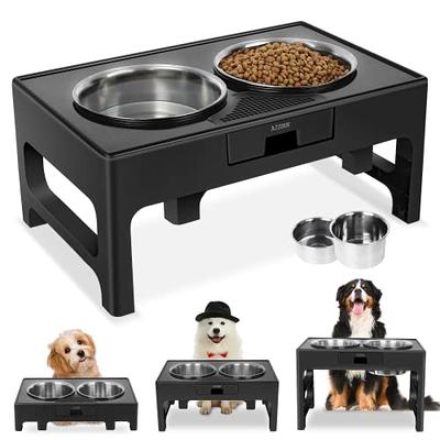 Lucky Dog Indulge Black Double Wall Stainless Steel Dog Bowl, 12.5 Cups