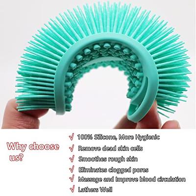 Silicone Back Cleaning Brush for Shower Soft Back Massage Brush Silicone  Exfoliating Brush Silicone Shower Gel Body Brush-Easy to Deep Clean/Skin  Care/Massage (Pink) (30 In)