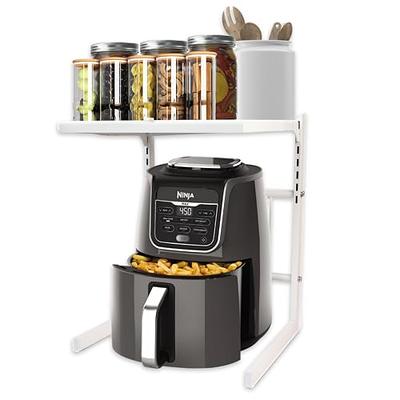  GILLAS 2 Tier Air Fryer Counter Holder, Heavy Duty Stand  Kitchen Counter Organizer, small appliance organization, Shelf Rack, Pantry  Shelf Organizers for Kitchen Counter Organization, Black