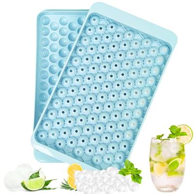Unigul Ice Cube Trays for Freezer(2Pack), 2.5'' Ice Ball Maker Mold, Round  Ice Cube Mold, Whiskey Ice Mold with Lid, Bin&Clip, Large Ice Cube Tray