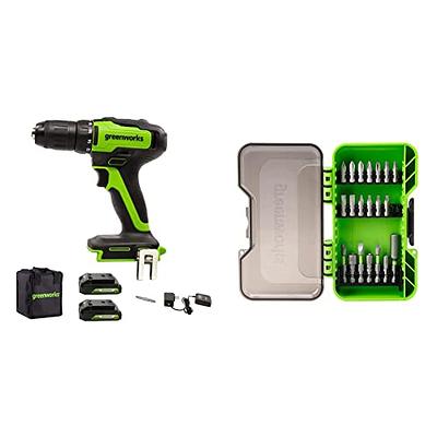 Greenworks 24V Brushless Cordless Drill/Driver with 2x 1.5Ah USB