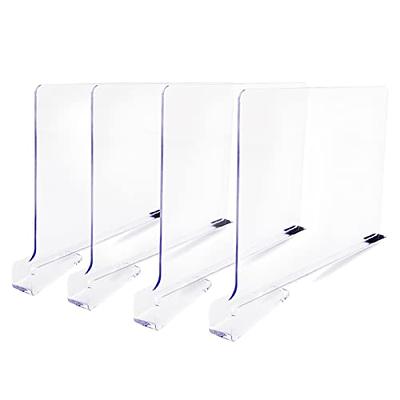 8X Clear Acrylic Shelf Dividers Closet Shelf Separator for