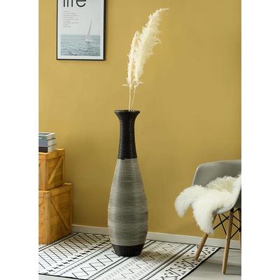 Uniquewise Tall Unique Style Floor Vase for Entryway Dining or Living Room,  White Ceramic