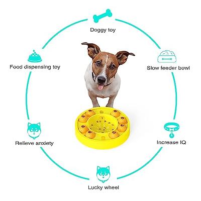 HOUSENLuxury Dog Puzzle Toy,Feeder Slow Feeder Dog Bowl,Slows Down Pets  Eating, Fun Puzzle ealthy Dry and Wet Food Design,Slow Feeding Bowl with  Raised Bumps for Dogs Cats and Other Pets,Yellow - Yahoo