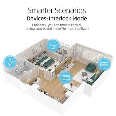 HAPYTHDA Smart Plug with Remote, 2.4GHz Wi-Fi & RF433 Wireless Remote  Control Outlet Light Switch NO Neutral Wire Required, Works with Smart  Life/Tuya