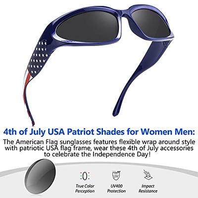 LIKSMU American Flag Sunglasses for Women Men Wrap Around Fashion  Sunglasses Fourth of July USA Patriot Shades Trendy Y2K Sun Glasses - Yahoo  Shopping