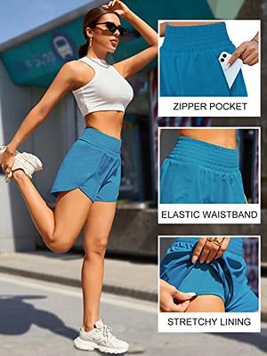  Aurefin High Waisted Athletic Shorts For Women, Womens Plus  Size Running Workout Shorts