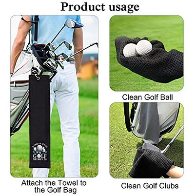 Funny Golf Towel, Swing Swear Repeat, Golf Gifts for Men - Golf Accessories  for Men, Embroidered Golf Towels for Golf Bags with Clip, Black Black-swing  Swear Repeat