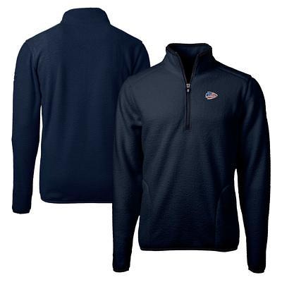 Houston Astros Cutter & Buck Cascade Eco Sherpa Fleece Quarter-Zip Pullover  Jacket - White/Navy