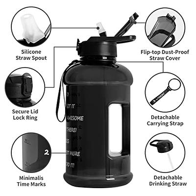 HYDRATE 2.2L Large Gallon Water Bottle - Gym Drinking Water Jug For Men -  Sport & Workout Big Tumbler - Wide Mouth & Leak-Proof Design - Convenient