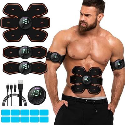 ABS Stimulator, Ab Trainer, EMS Muscle Stimulator LCD Screen Muscle  Stimulator USB Rechargeable Portable Muscle Trainer Abdominal / arm / Leg  Fitness