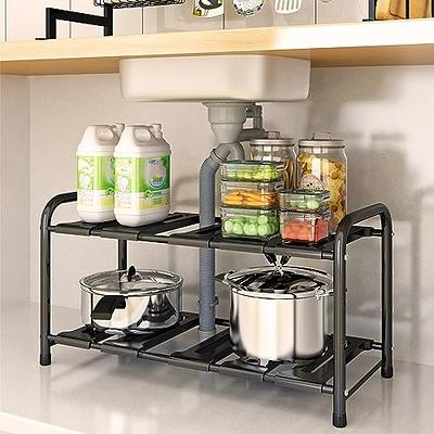  Finneya Under Sink Organizers,Expandable Cabinet Shelf