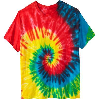 Tiedye Relaxed Tee Red & White Large