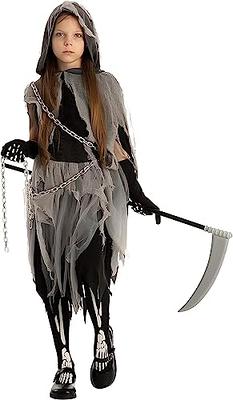 Kangaroo Halloween Scary Costume Grim Reaper Costume For Boys Kids Costume  With Glowing Red Eyes