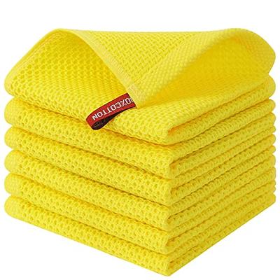 100% Cotton Flat Waffle Dish Cloths for Washing Dishes, 12x13, 4-Pack,  Breeze T-fal Textiles