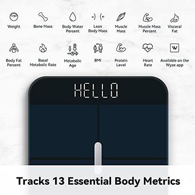 Wyze Scale, Bluetooth Body Fat Scale and Body Weight Composition BMI Smart Scale