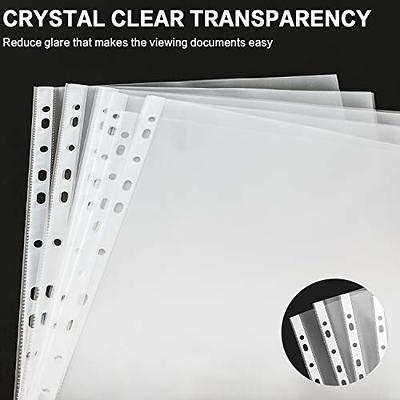 500 Pack Sheet Protectors, 8.5X11, Clear Plastic Sleeves for 3 Ring Binder