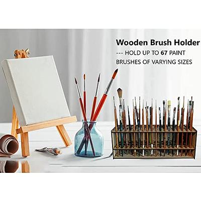 Wooden Paintbrush Holder Stand 67 Paint Brushes, Multi Art Plastic Paint  Pencil Desk Stand & Brush Holder Organizer, for Different Size Pens, Paint  Brushes, Colored Pencils - Yahoo Shopping