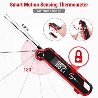 Biison Meat Thermometer for Grilling, Digital Instant Read Food Thermometer  with Bottle Cap Opener, Kitchen Gadgets with Backlight & Calibration for