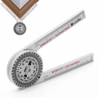 Sae Protractor 0-180 Rotary Angle Finder Stainless Steel Machinist Ruler 