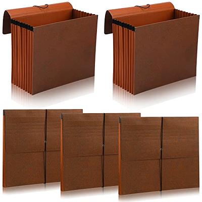 PerKoop Expanding File Folder with Flap 7 Inch Expansion Expanding File  Wallet with Elastic Cord Closure Expanding File Folder Letter Size Heavy  Duty Document Organizer, 10 Slots, Brown(5 Pieces) - Yahoo Shopping