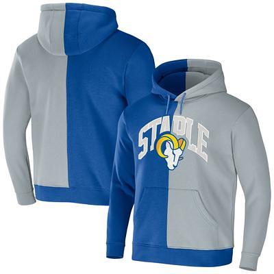 Men's Antigua Royal Los Angeles Rams Logo Victory Pullover Hoodie 