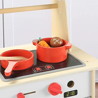 Wooden Pot and Pan Set, Play Kitchen Accessories, Pretend Play Gift for  Kids 