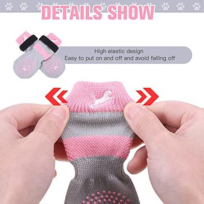 Rypet Anti Slip Dog Socks 3 Pairs - Dog Grip Socks with Straps Traction  Control for Indoor on Hardwood Floor Wear, Pet Paw Protector for Small  Medium