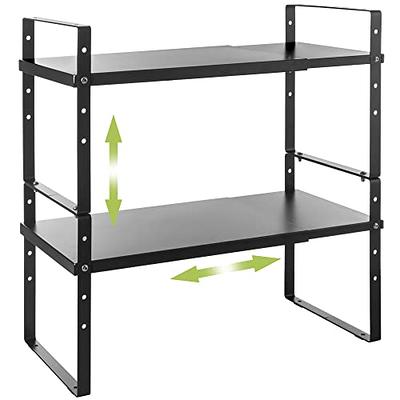 2 Pack Stackable Corner Shelf Stand, Height Adjustable Cabinet