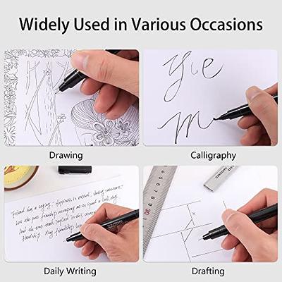 Dyvicl Hand Lettering Pens Calligraphy Brush Pens Art Markers for Beginners  Writing Sketching Art Drawing Illustration Scrapbooking Journaling Black  Ink Pen Set 8 Sizes