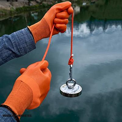 Fishing Magnet with Rope x 66ft, Wukong 290LB(132KG) Pulling Force Super  Strong Neodymium Magnet with Heavy Duty Rope & Carabiner for Magnet Fishing