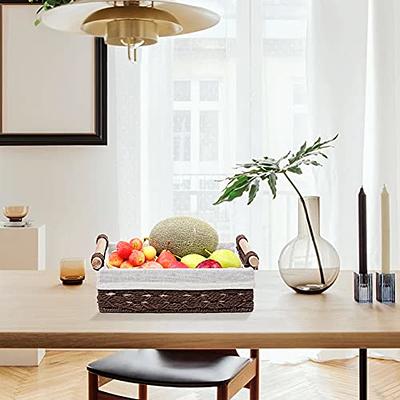 Wicker Storage Basket, Paper Rope Storage Baskets For Organizing